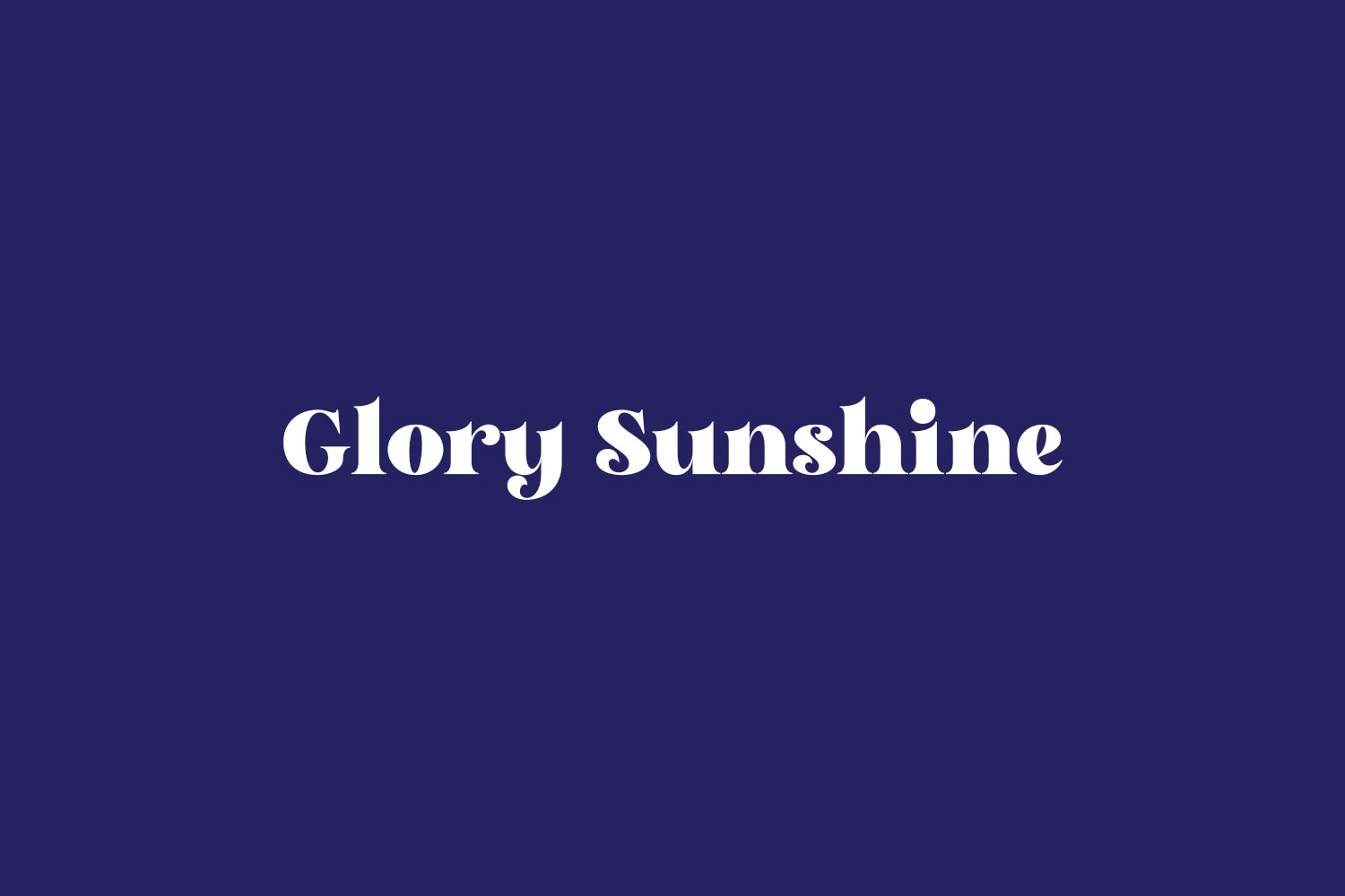 Glory Sunshine Free Font