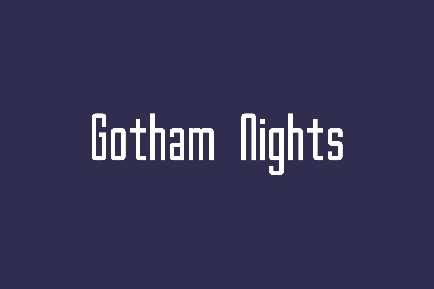 Gotham Nights Free Font