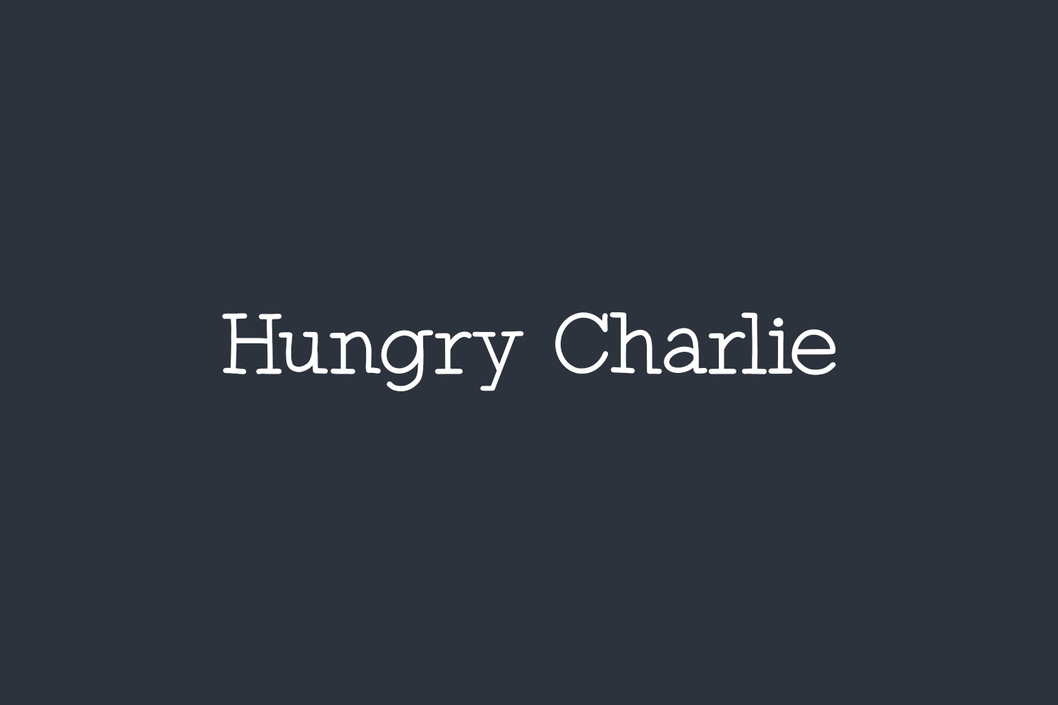 Hungry Charlie Serif Free Font