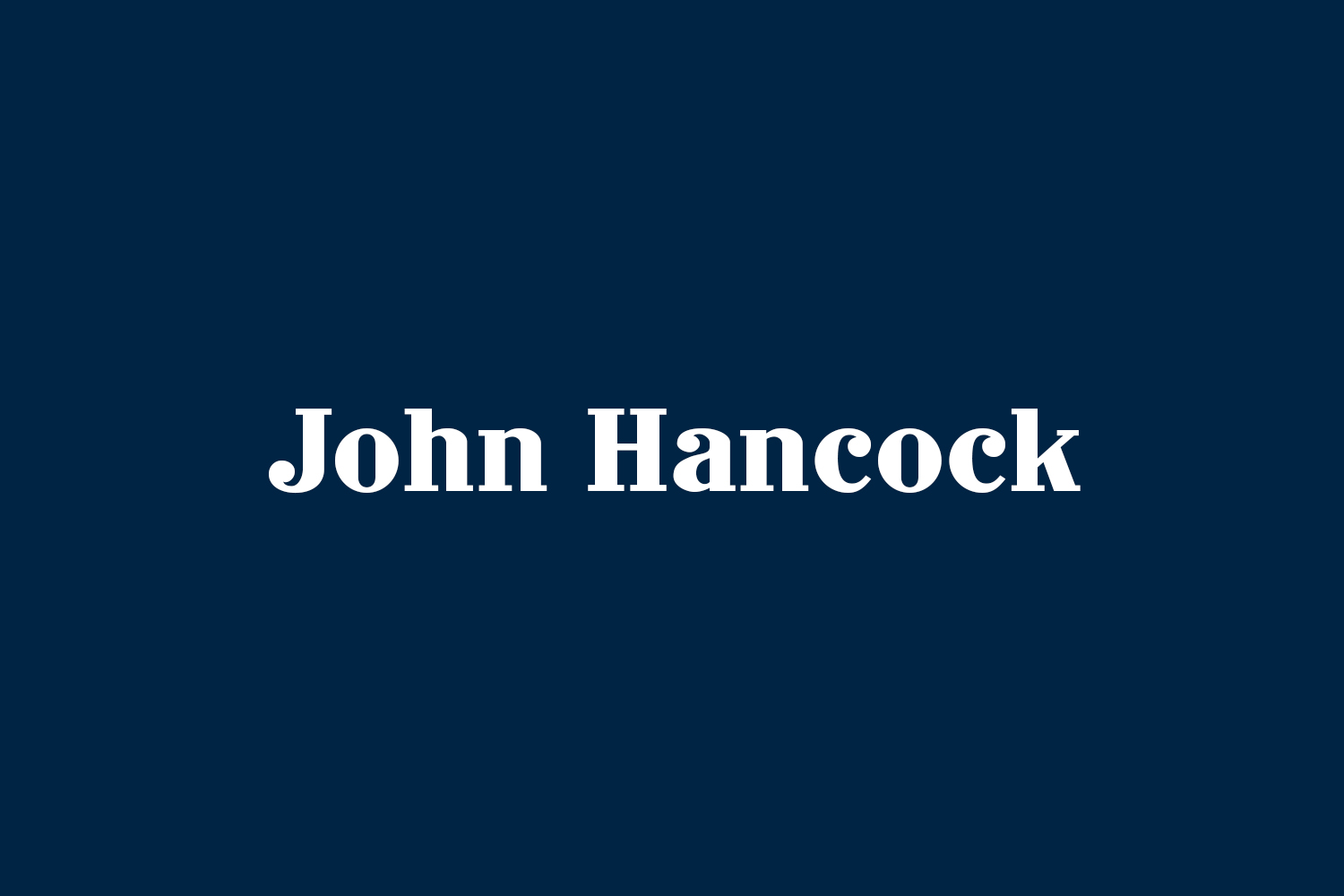 John Hancock Free Font