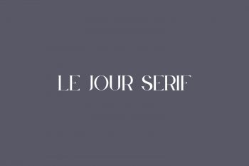 Le Jour Serif Free Font