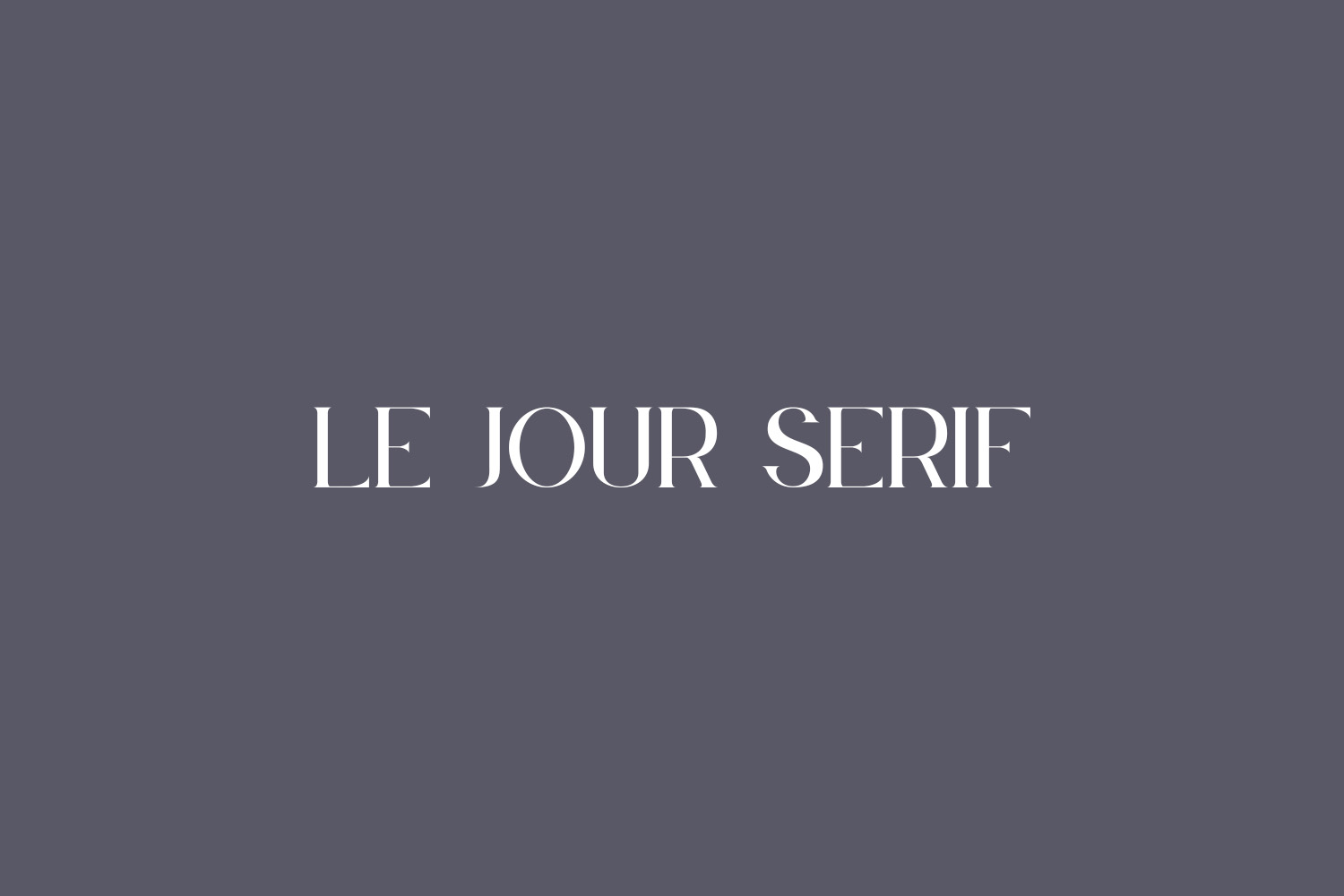 Le Jour Serif Free Font
