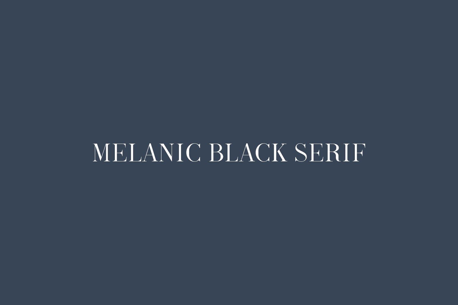 Melanic Black Serif Free Font