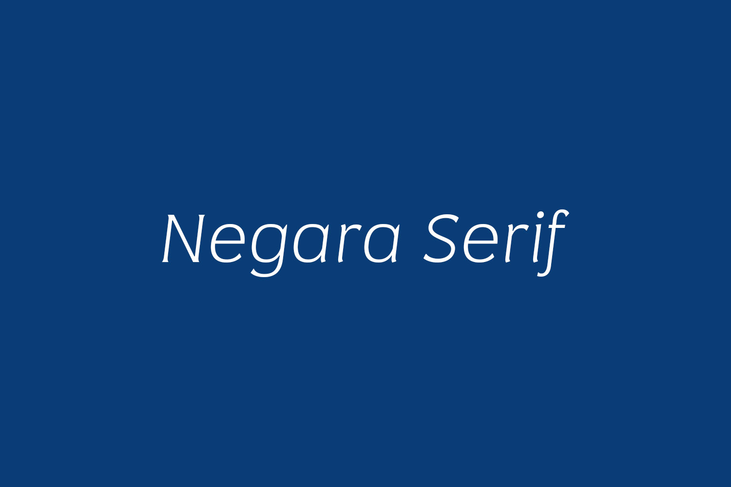 Negara Serif Free Font