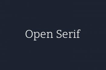 Open Serif Free Font