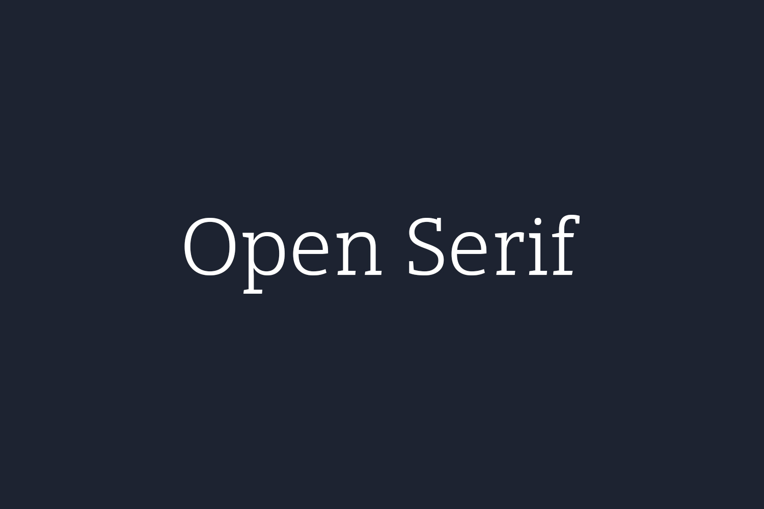 Open Serif Free Font