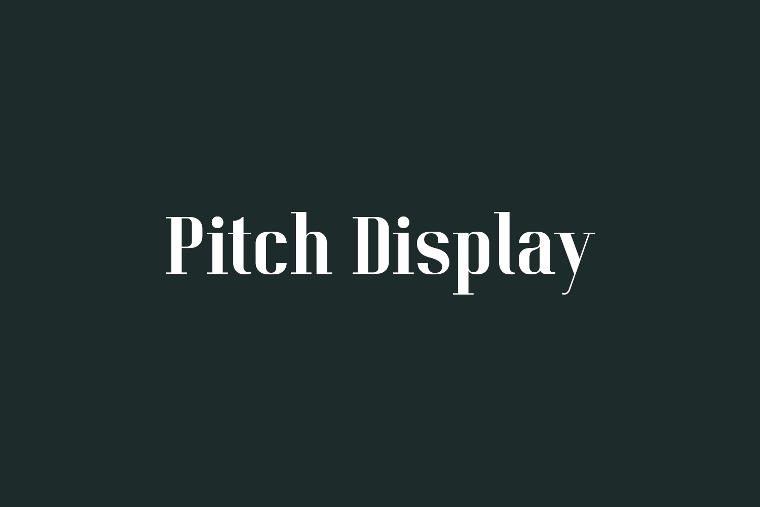 Pitch Display Free Font