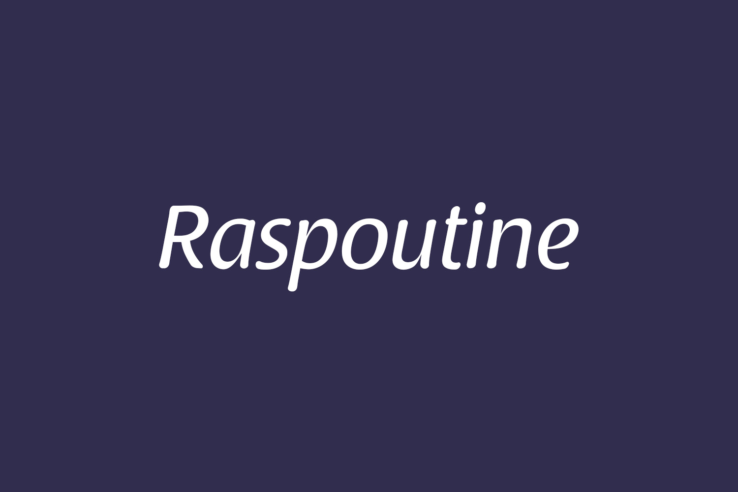 Raspoutine Free Font