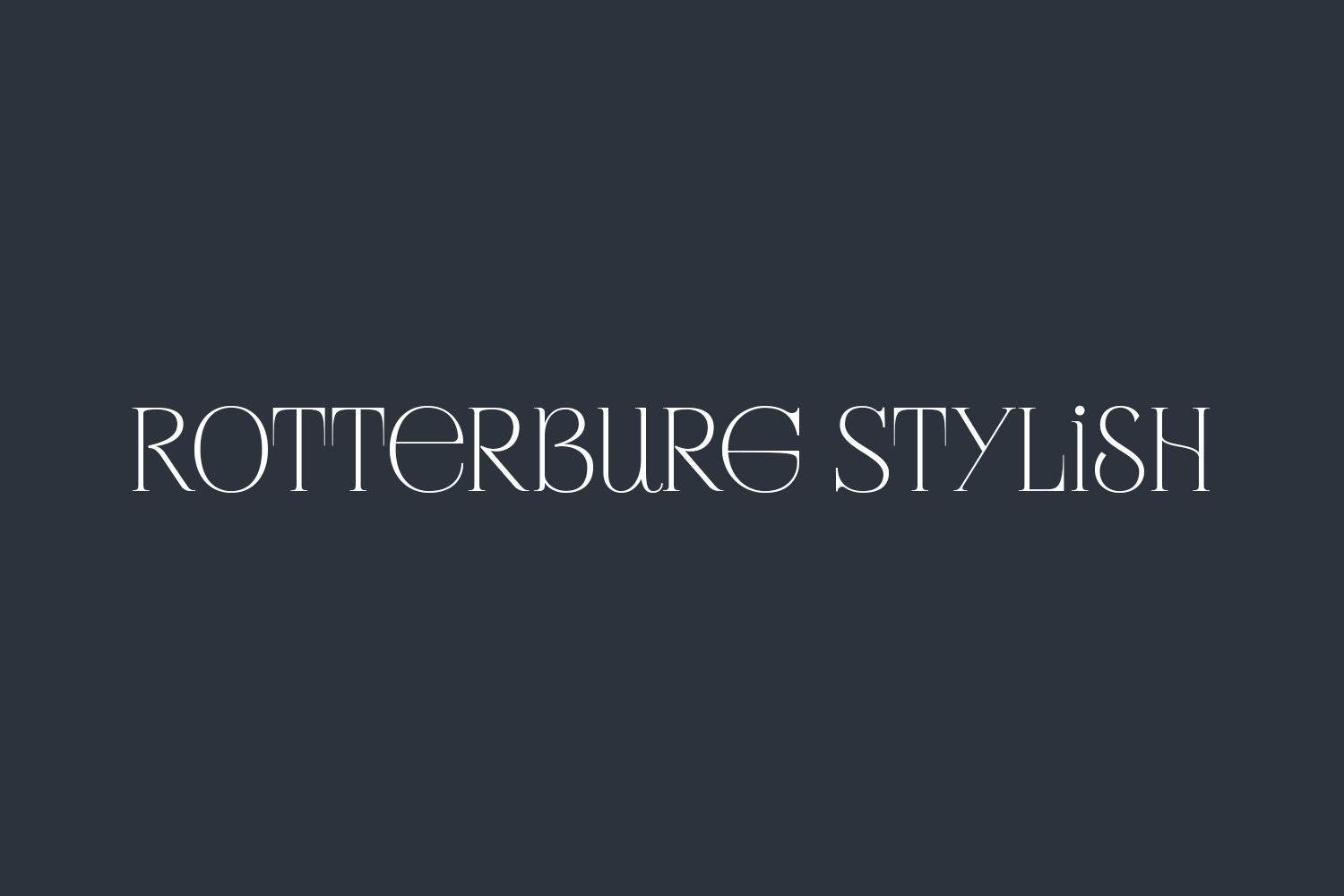 Rotterburg Stylish Free Font