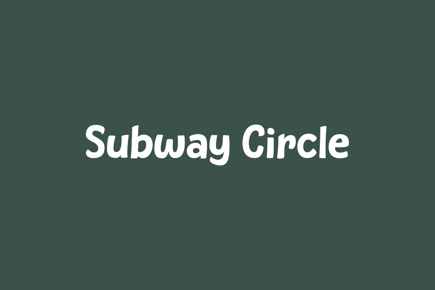 Subway Circle Free Font