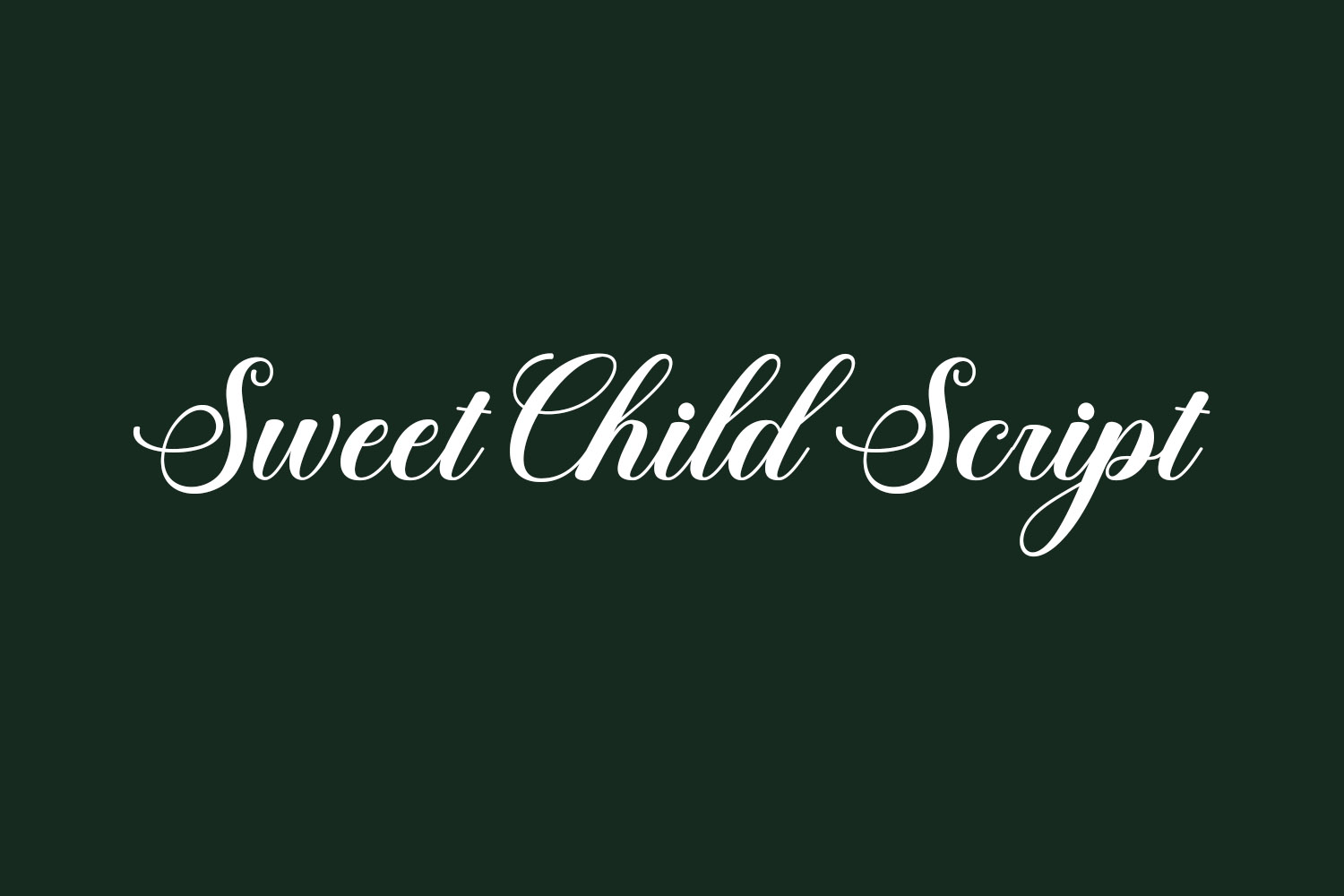 Sweet Child Script Free Font