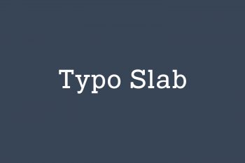 Typo Slab Free Font