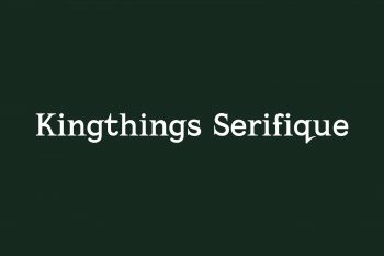 Kingthings Serifique Free Font