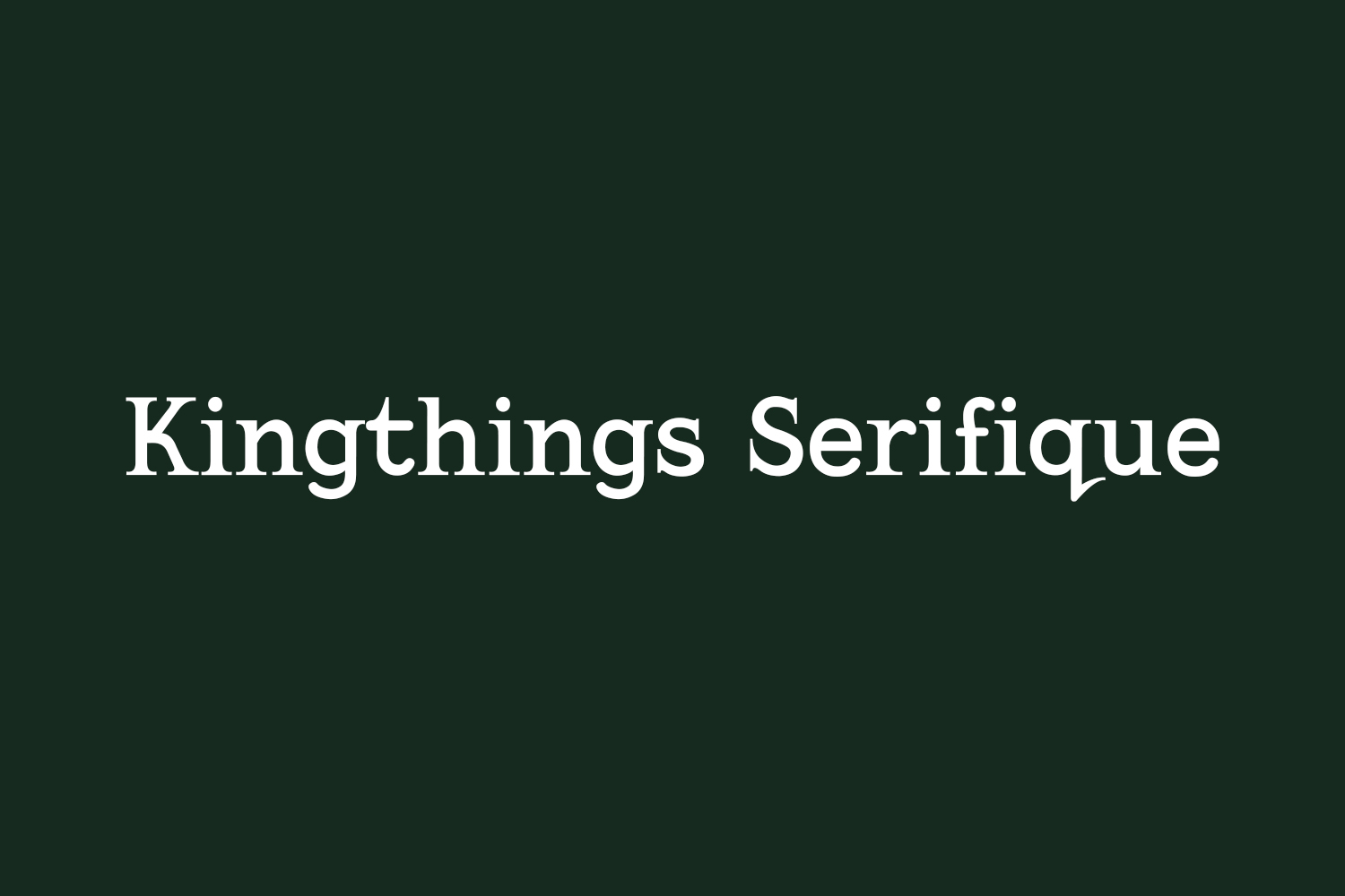 Kingthings Serifique Free Font