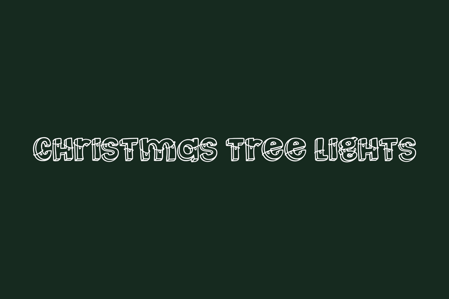 Christmas Tree Lights Free Font