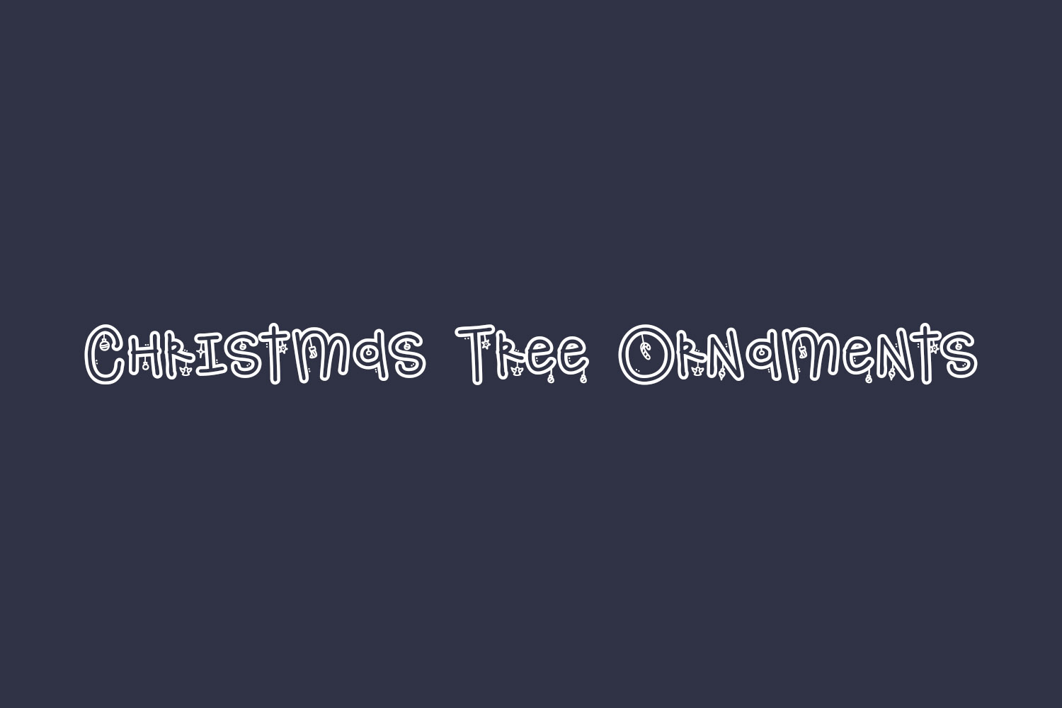 Christmas Tree Ornaments Free Font