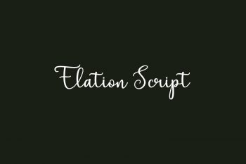 Elation Script Free Font