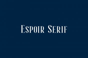 Espoir Serif Free Font