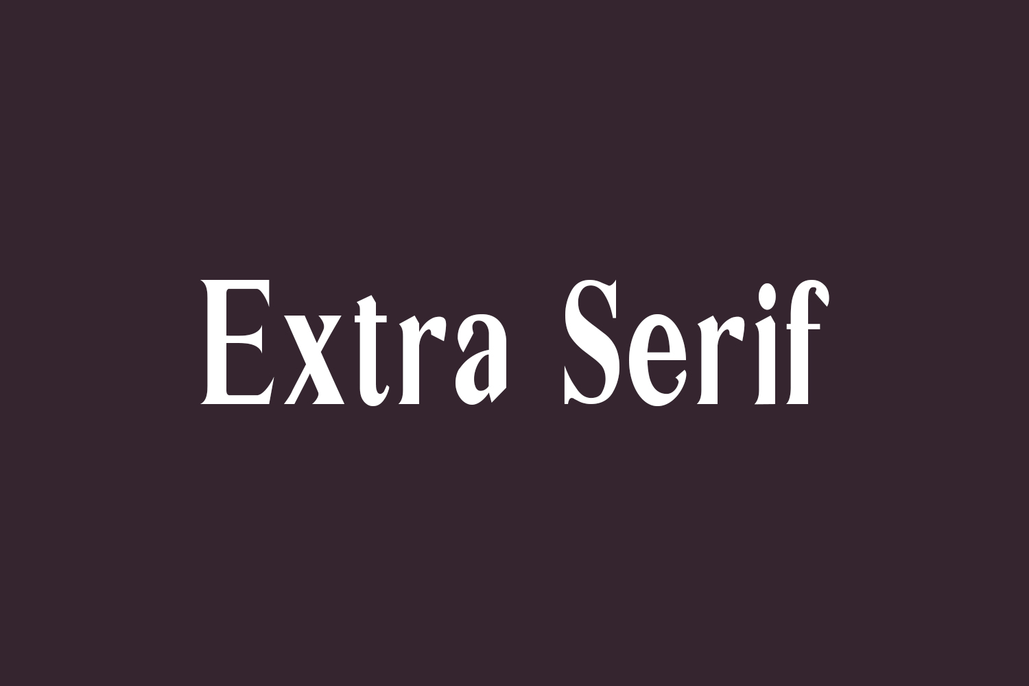 Extra Serif Free Font