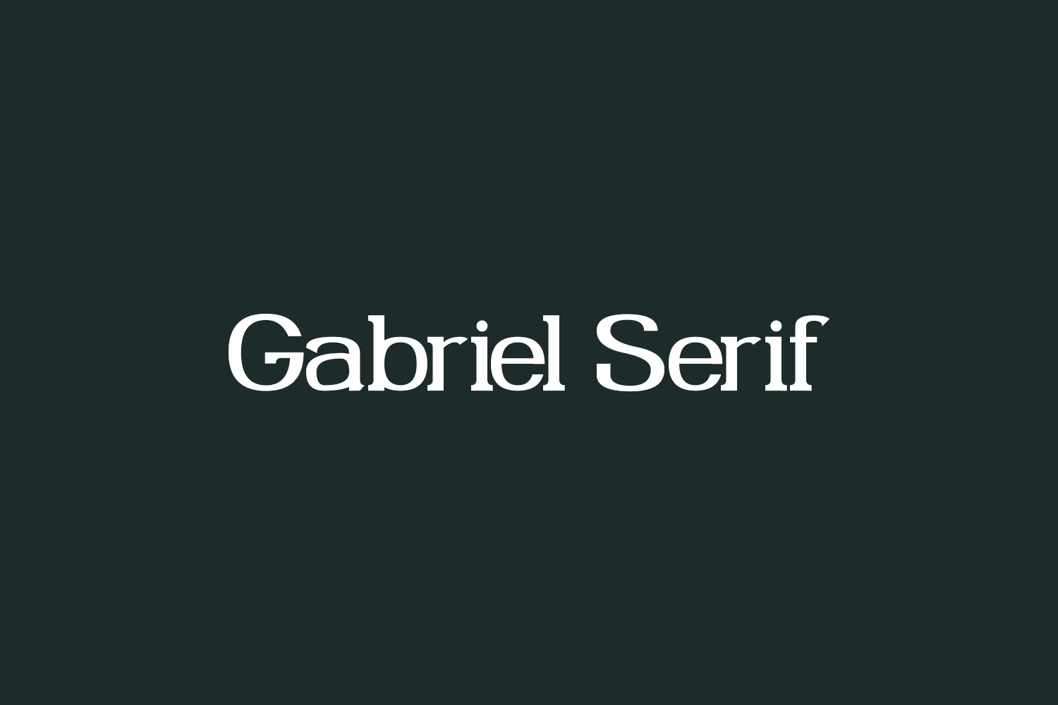 Gabriel Serif Free Font