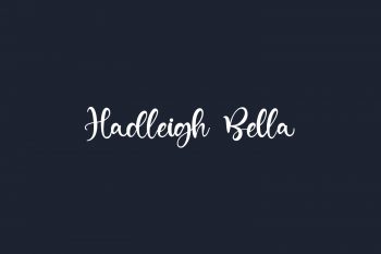 Hadleigh Bella Free Font
