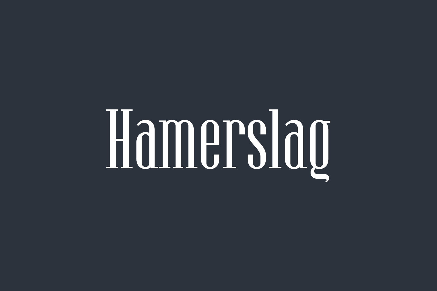 Hamerslag Free Font