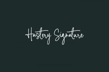 Hastery Signature Free Font