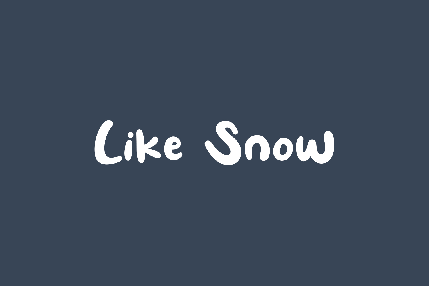 Like Snow Free Font
