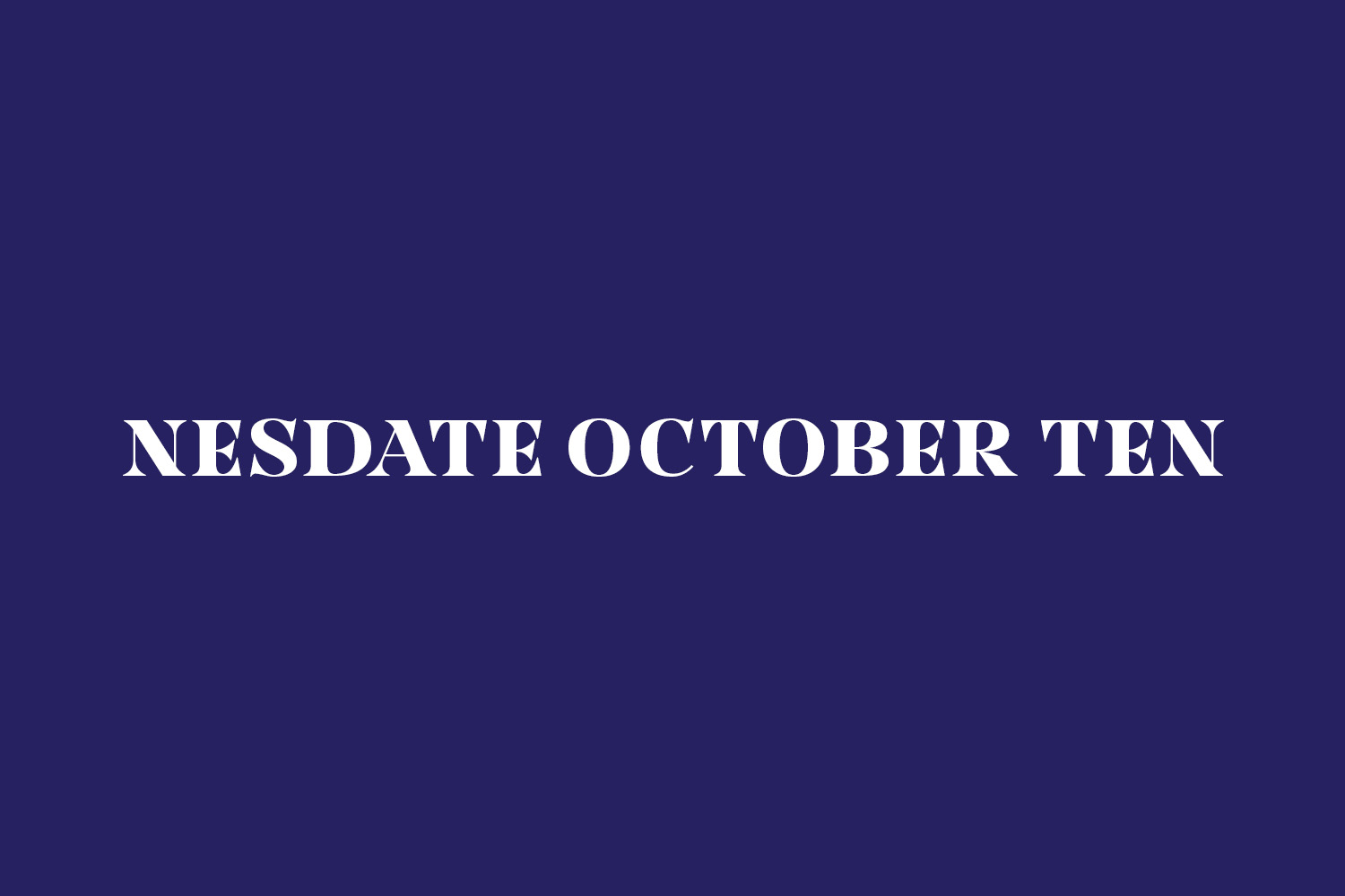 Nesdate October Ten Free Font