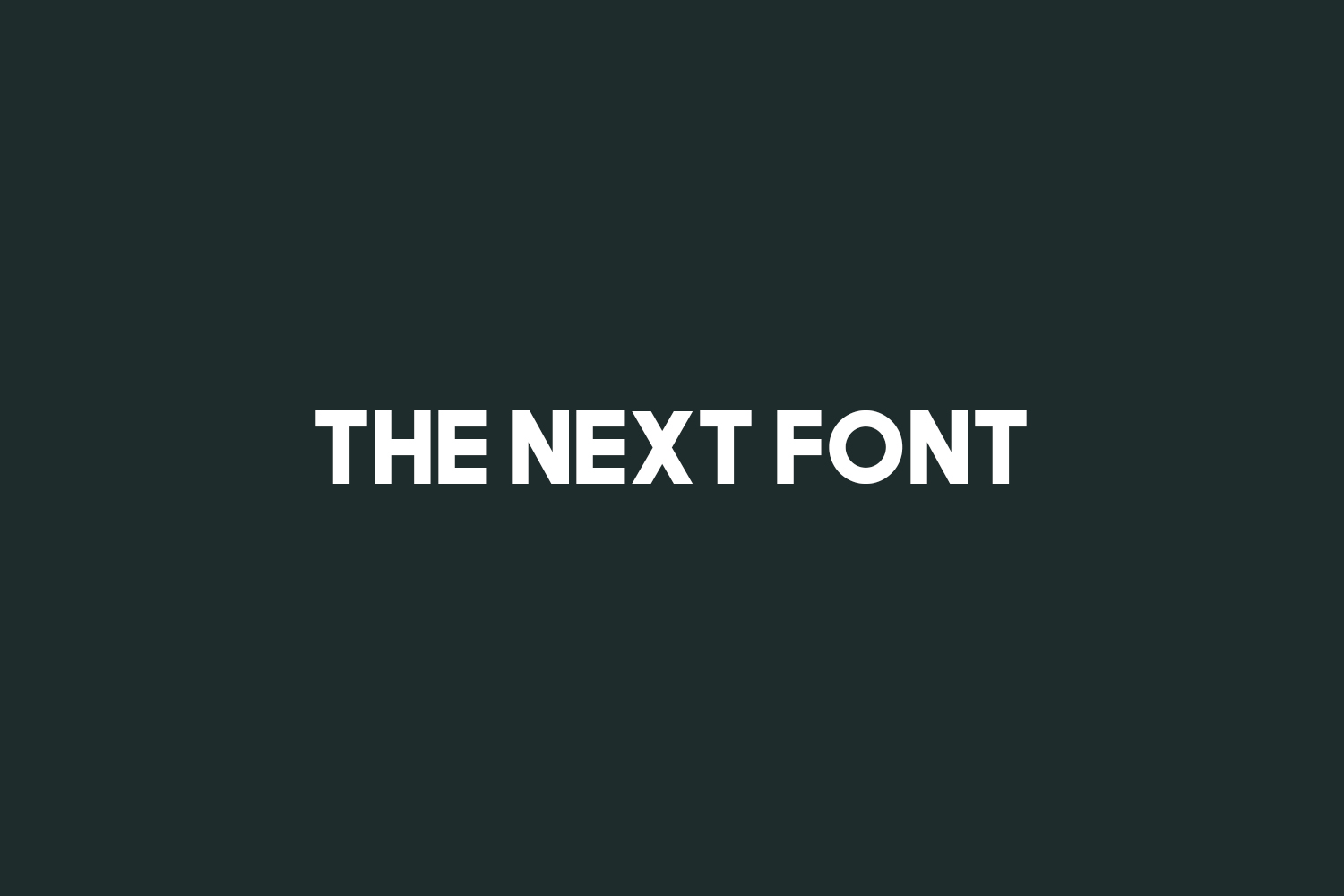 The Next Free Font