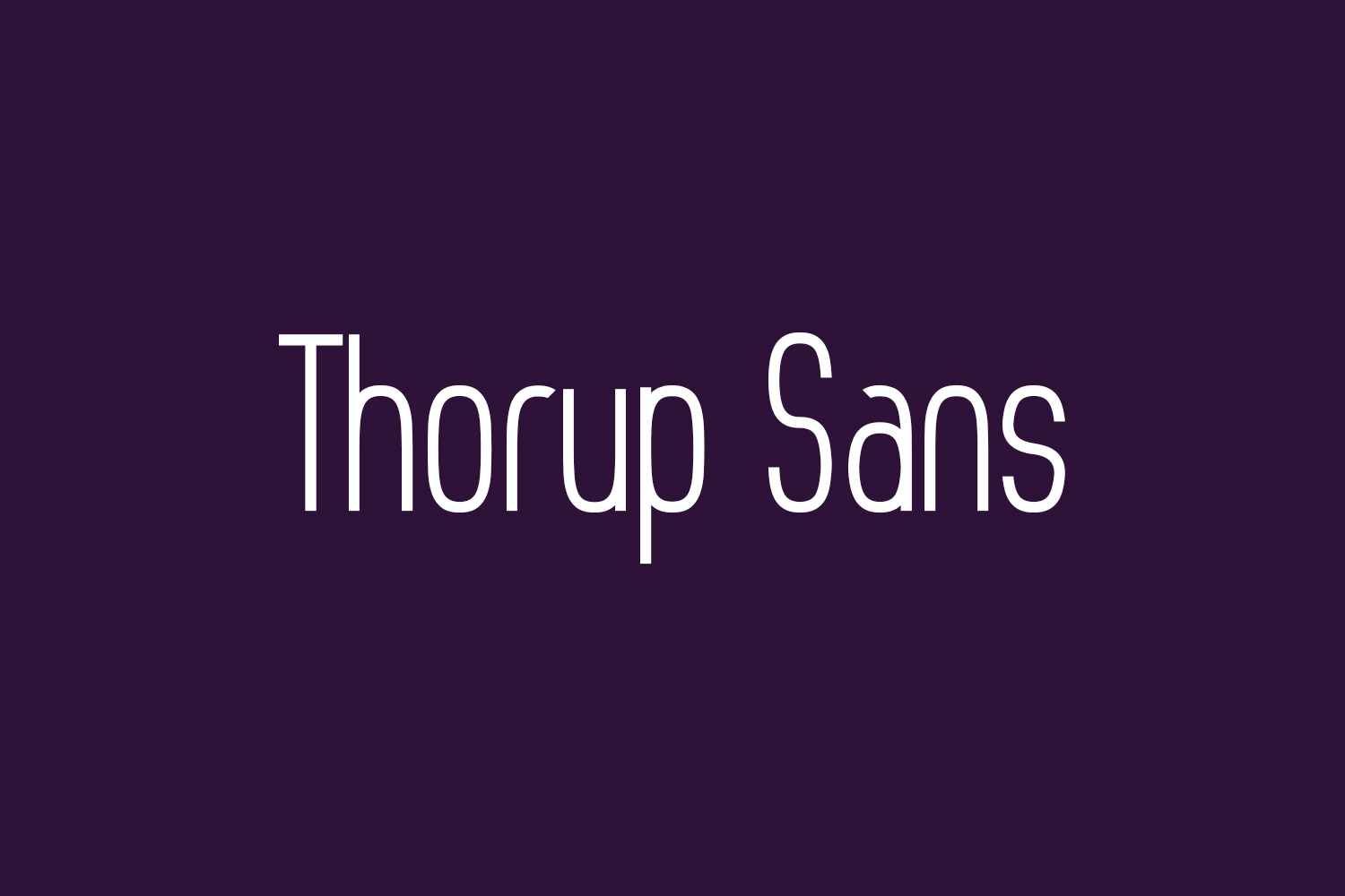 Thorup Sans Free Font