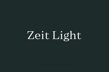 Zeit Light Free Font