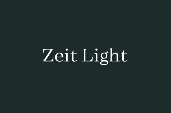 Zeit Light Free Font