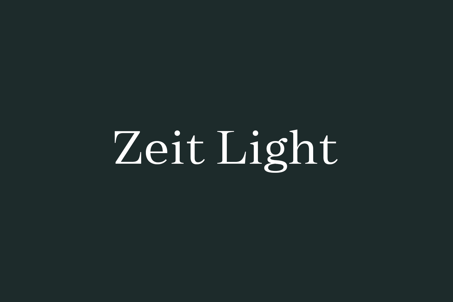 Zeit Light Free Font