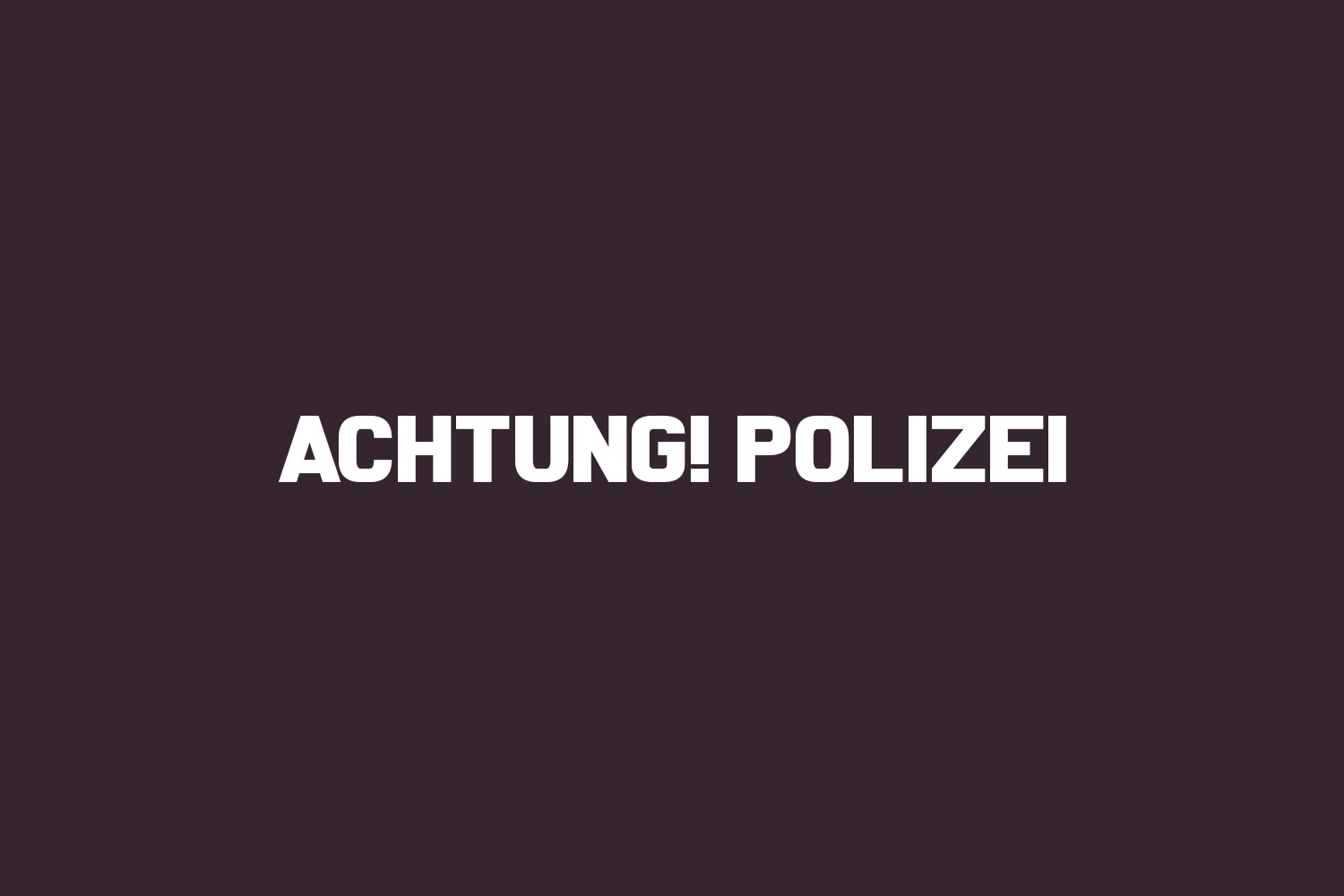 Achtung! Polizei Free Font