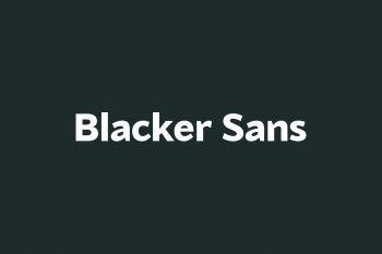 Blacker Sans Free Font