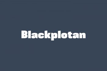 Blackplotan Free Font