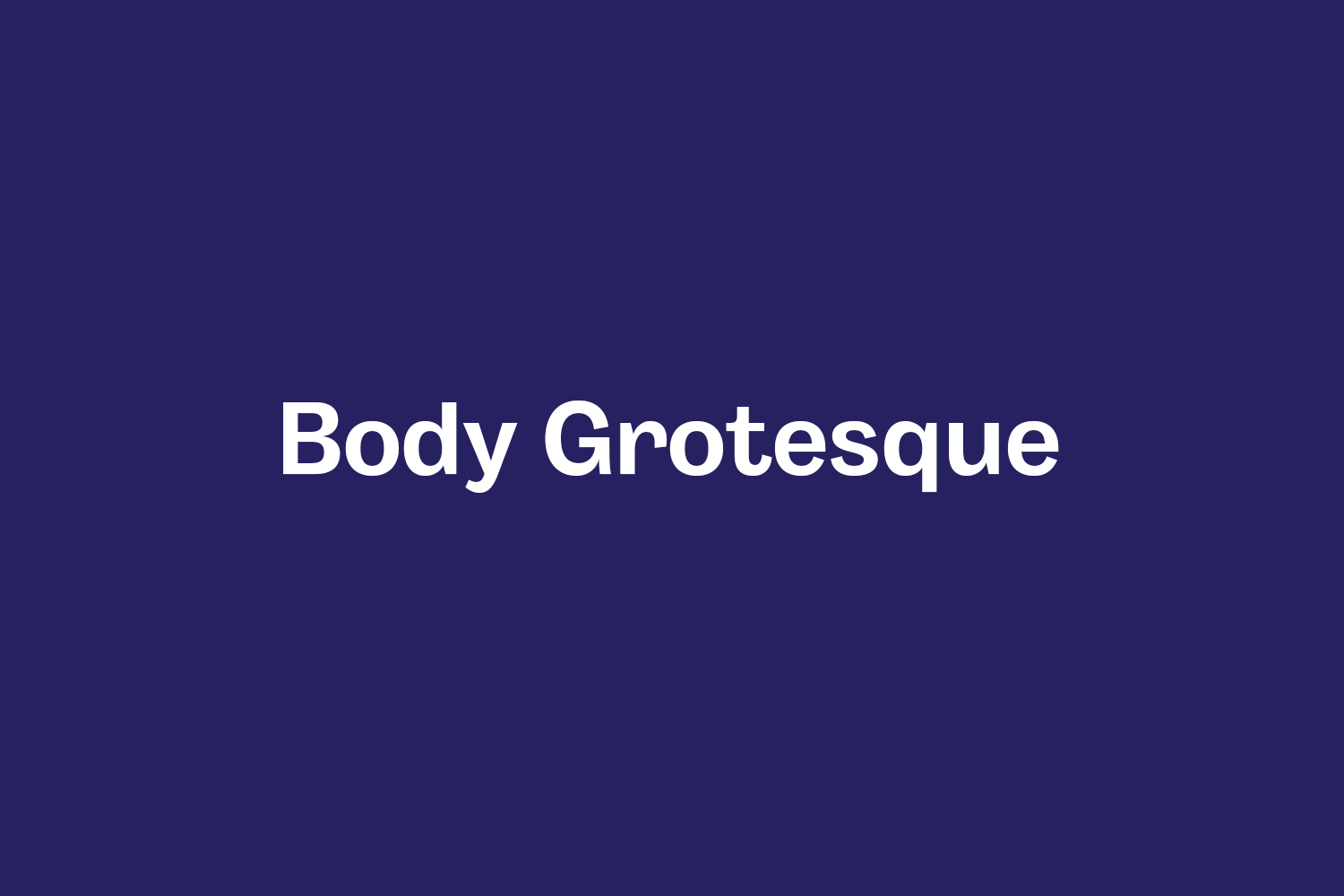 Body Grotesque Free Font