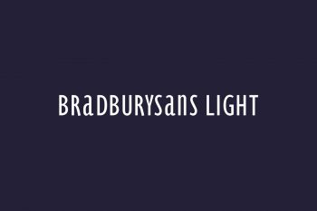 BradburySans Light Free Font