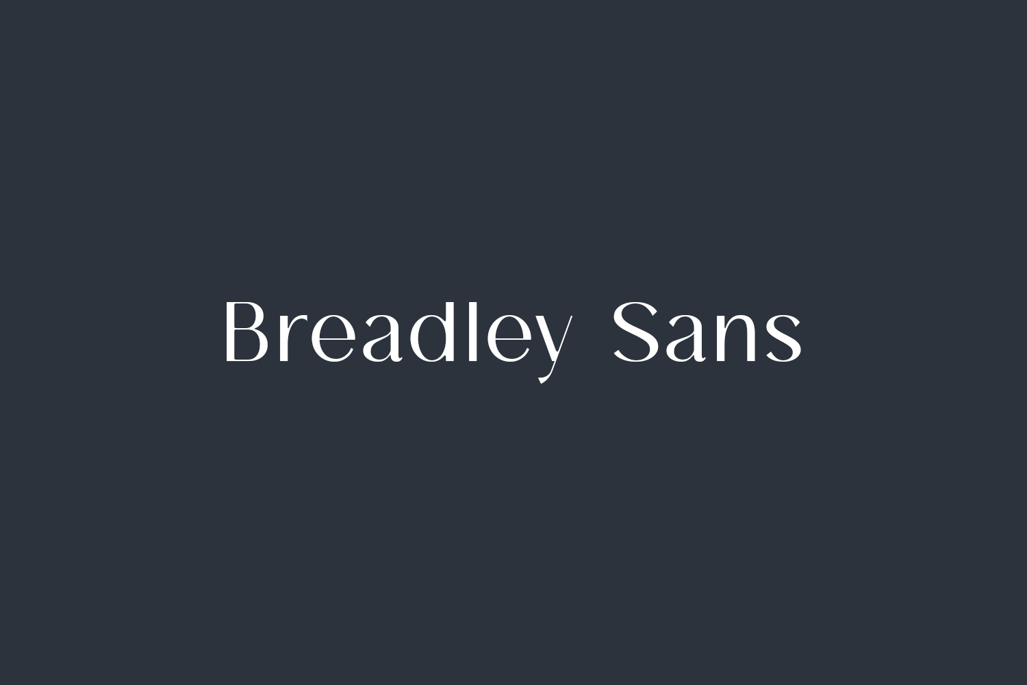 Breadley Sans Free Font