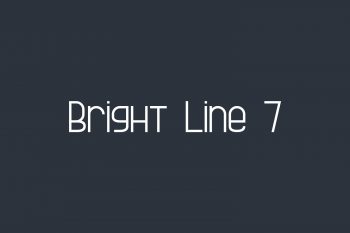 Bright Line 7 Free Font