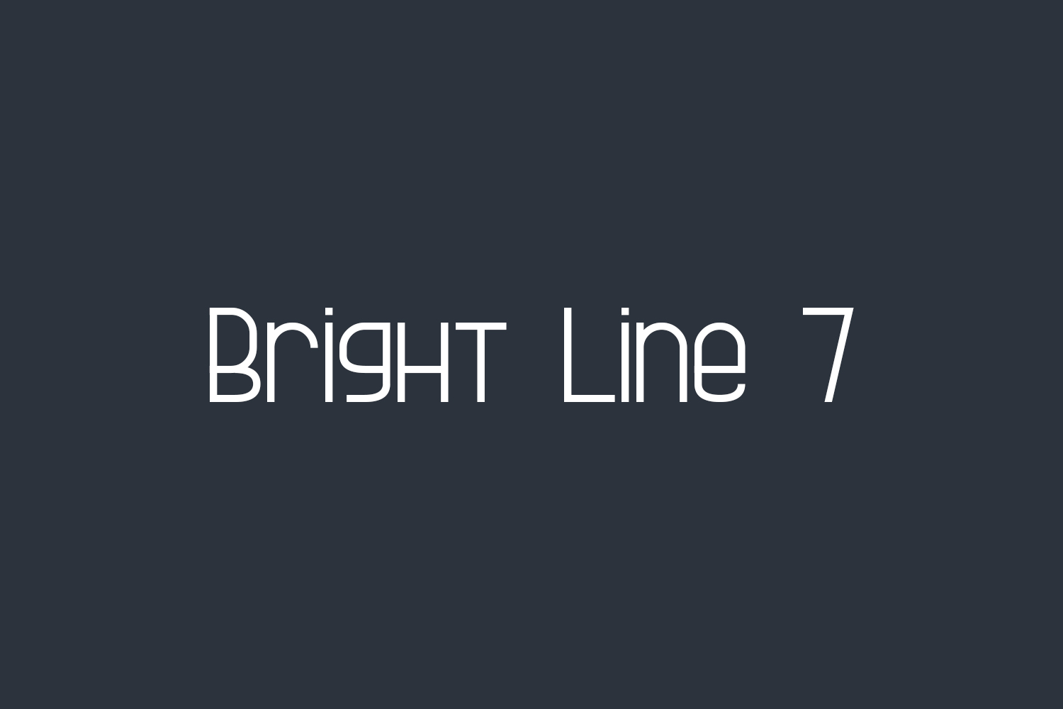 Bright Line 7 Free Font