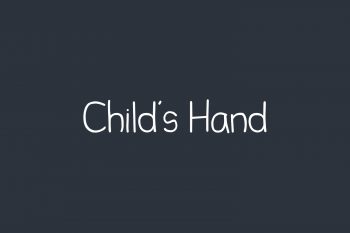 Child's Hand Free Font