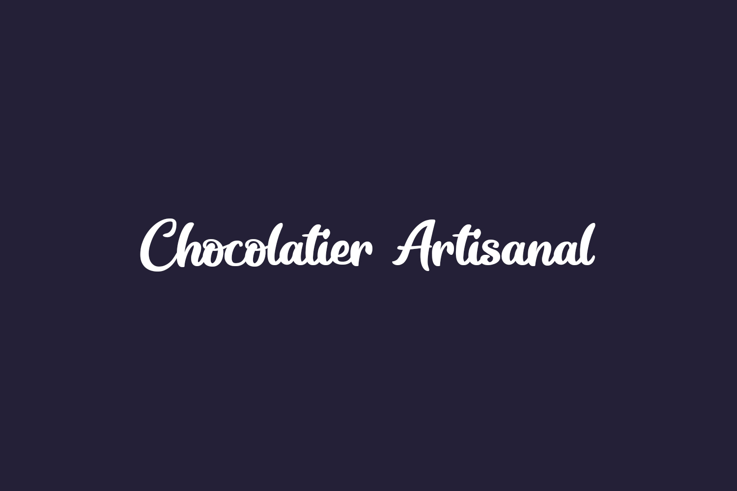 Chocolatier Artisanal Free Font