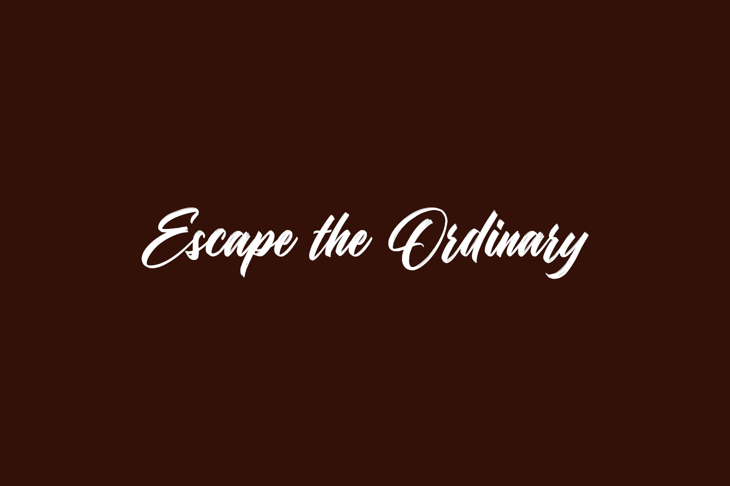 Escape the Ordinary Free Font
