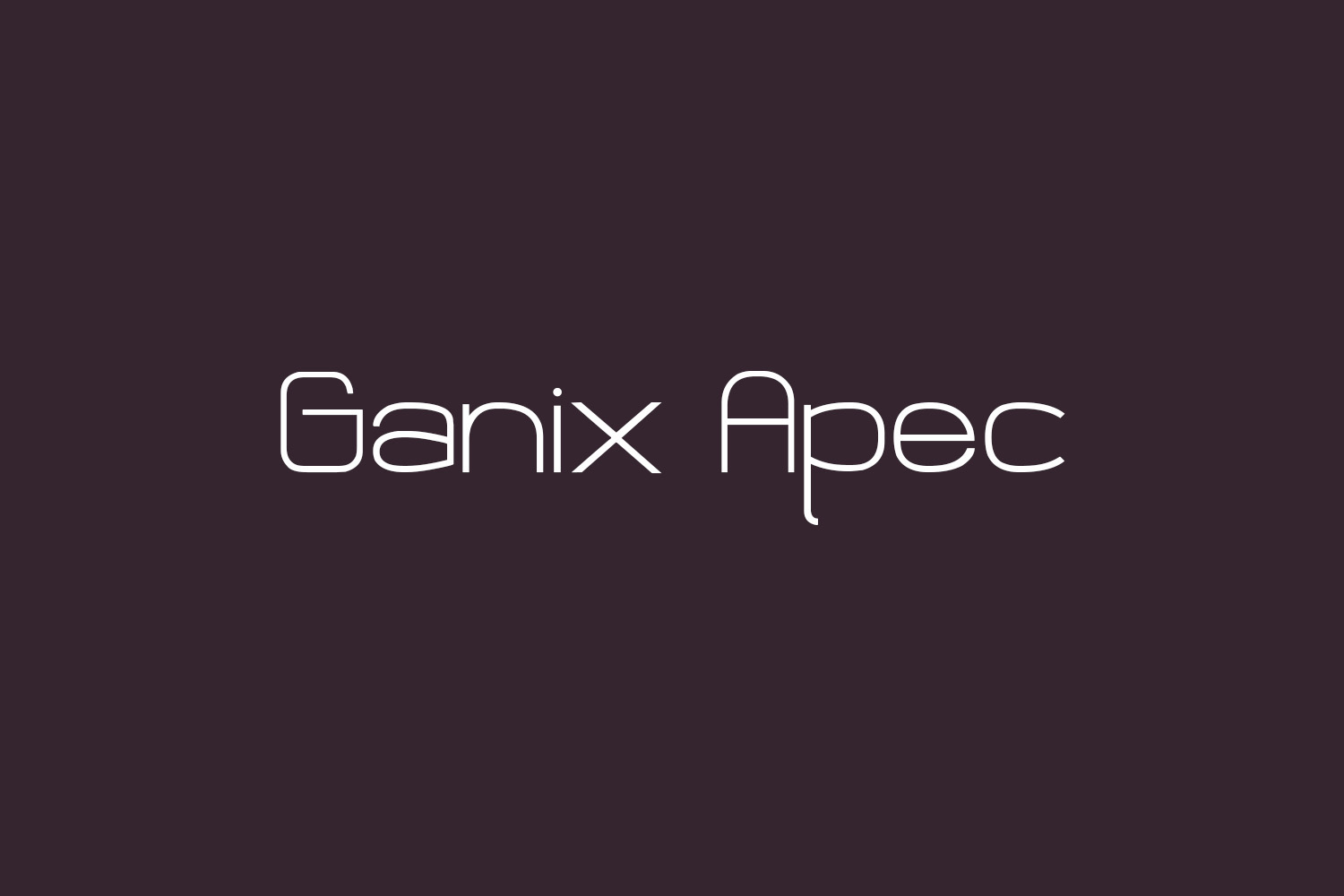 Ganix Apec Free Font