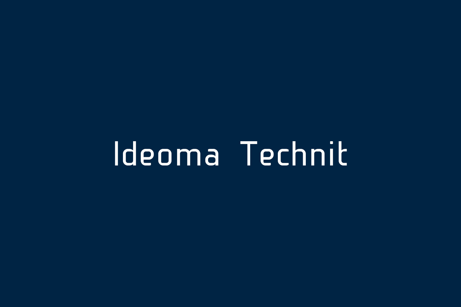 Ideoma Technit Free Font