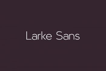 Larke Sans Free Font