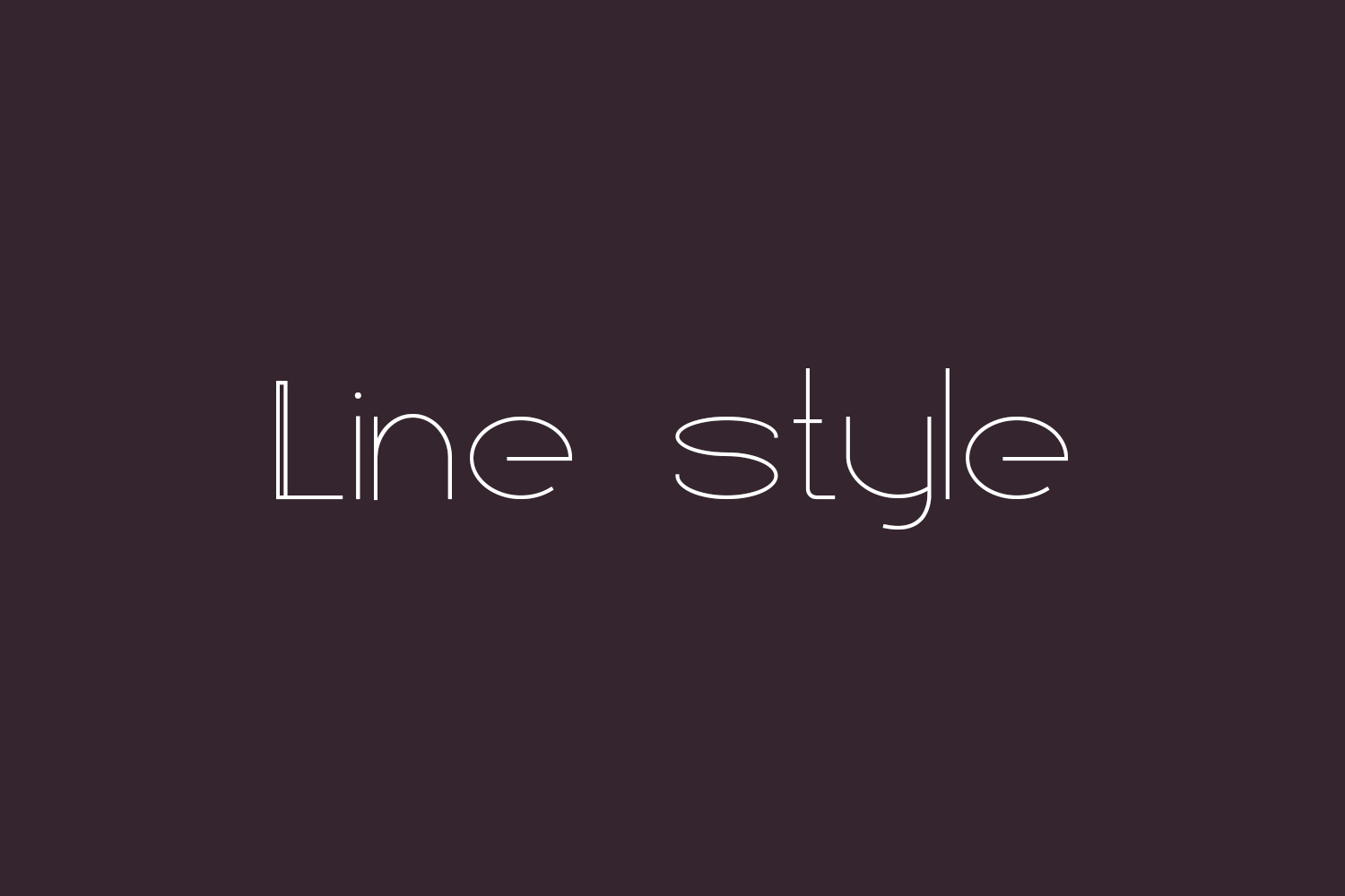 Line style Free Font