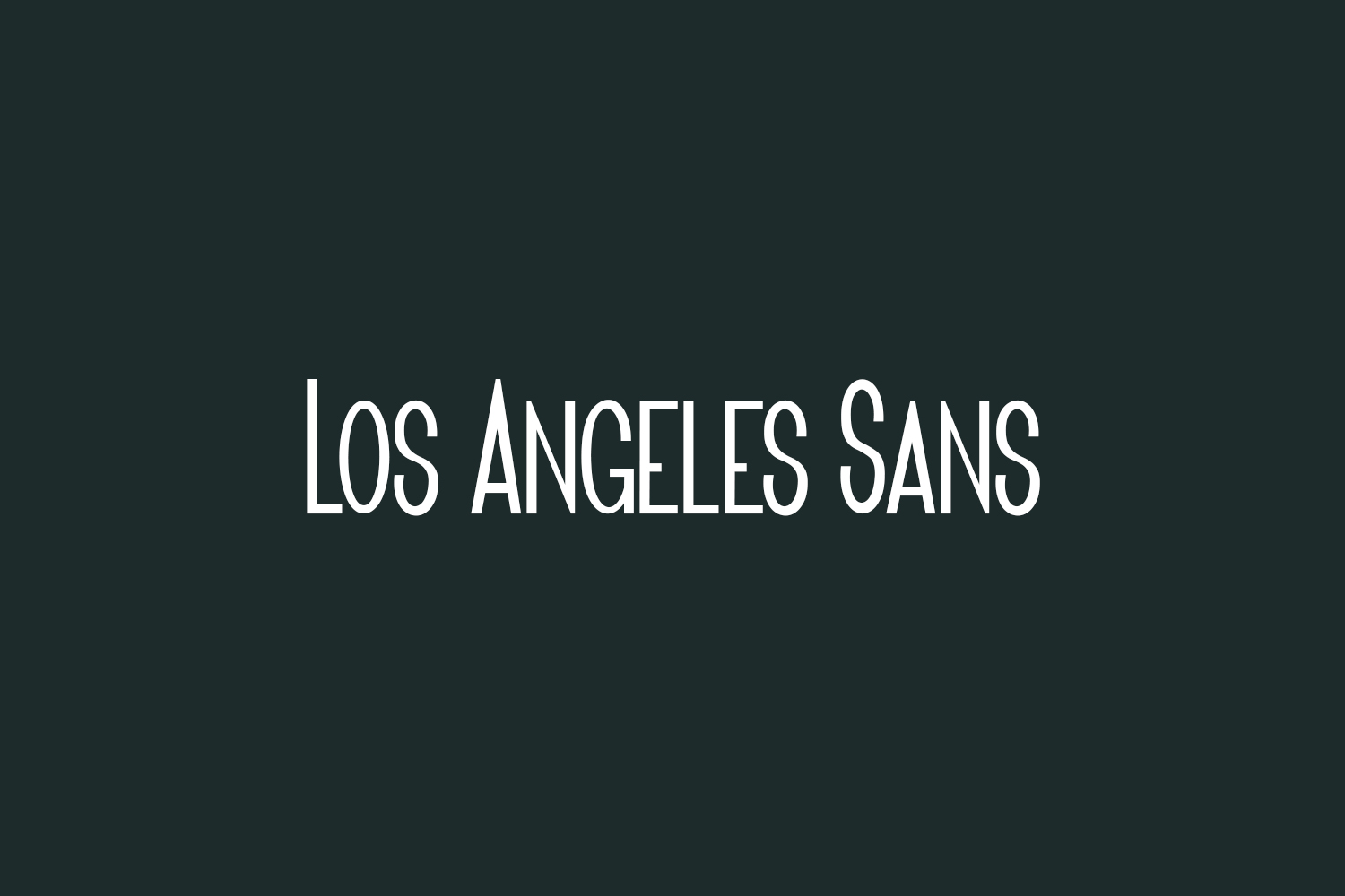 Los Angeles Sans Free Font